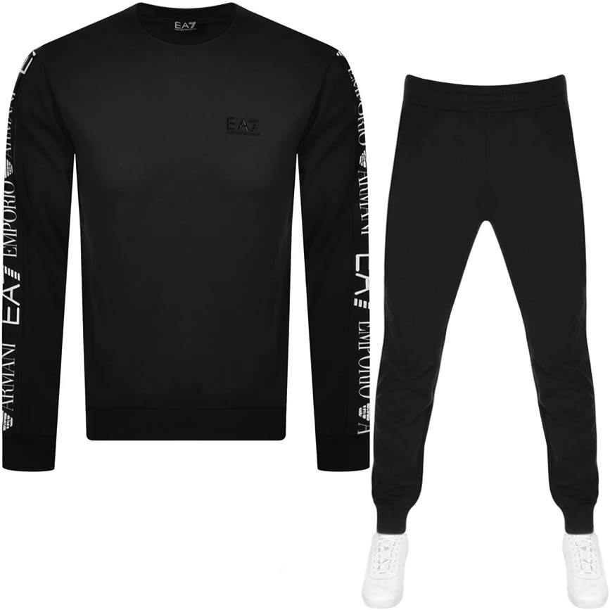 Alternative Image for ProductEA7 Emporio Armani Taped Logo Tracksuit Black1